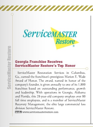 ServiceMaster Restore's Top Honor Award